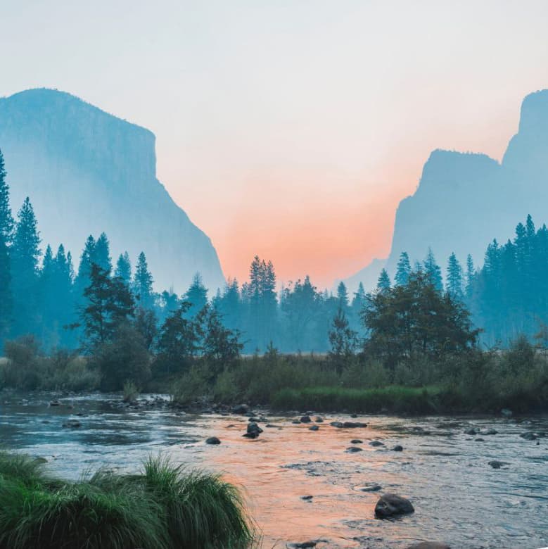 Image of nature by sunset