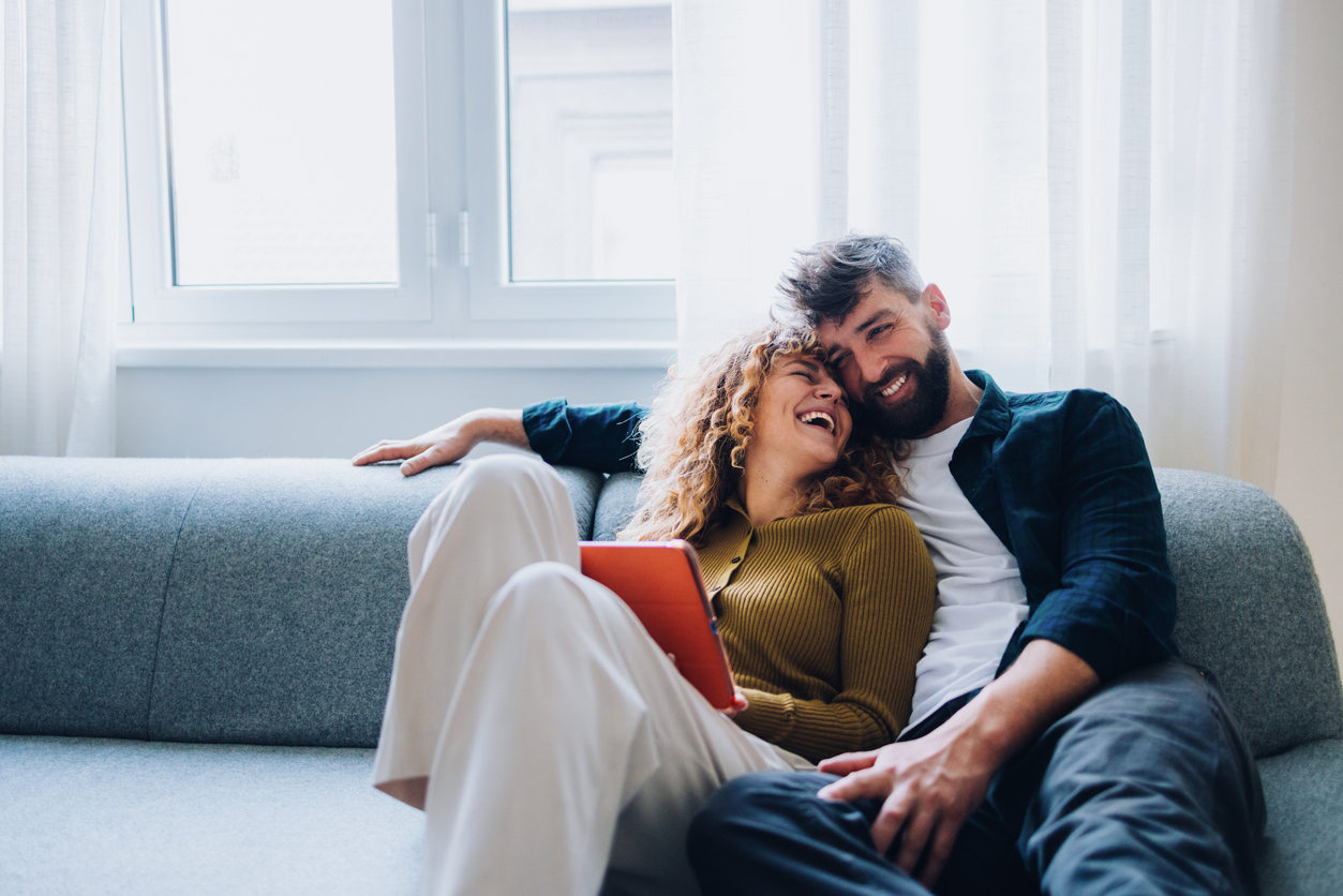 Happy couple after therapy